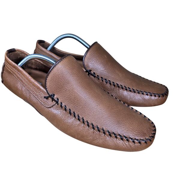 Steve Madden Men Vicius Driving Moccasin Slip On Loafer Leather Size 11 Pristine - Picture 1 of 10
